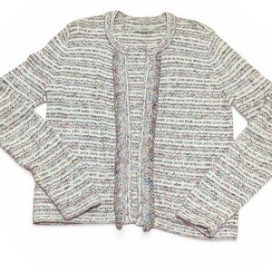 LOFT Women’sTextured Knit Cardigan, Multicolor Tweed Style,  Size S✨